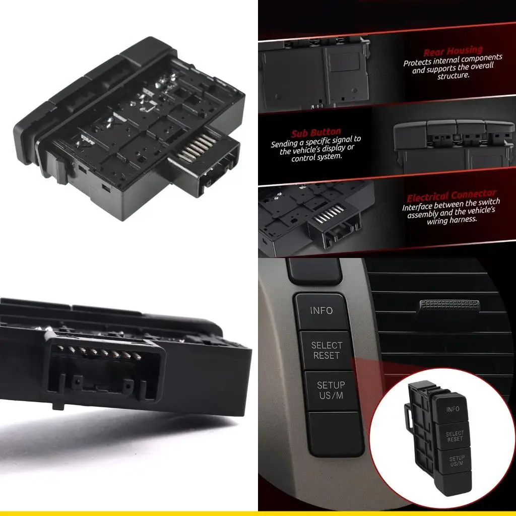 

SZCH Advanced Plastic Vehicle Data Switches 84977-0C020 Replacements Strong Dashboard Control Switches Easy to Use for Vehicle