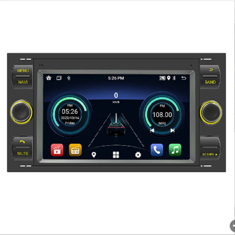 

Carplay radio for Ford Focus 2 Mondeo S/C Max Kuga Fiesta Fusion 2 Din Android 12 Stereo GPS Navi Carplay Radio Multimedia