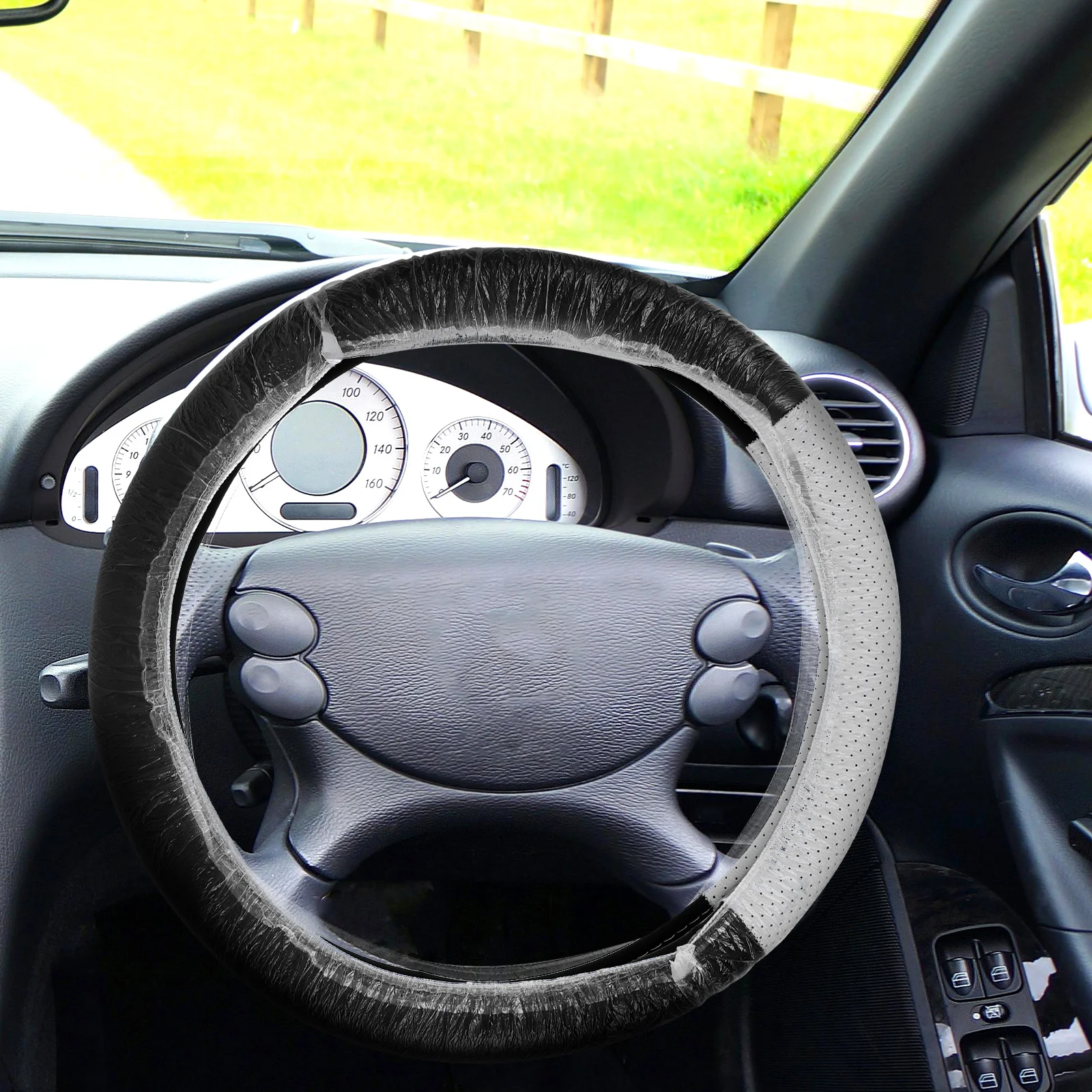

50pcs Covers Universal Car Steering Wheel Protector Disposable Anti Skid Cover Vehicle Interior Protection White Auto Steering