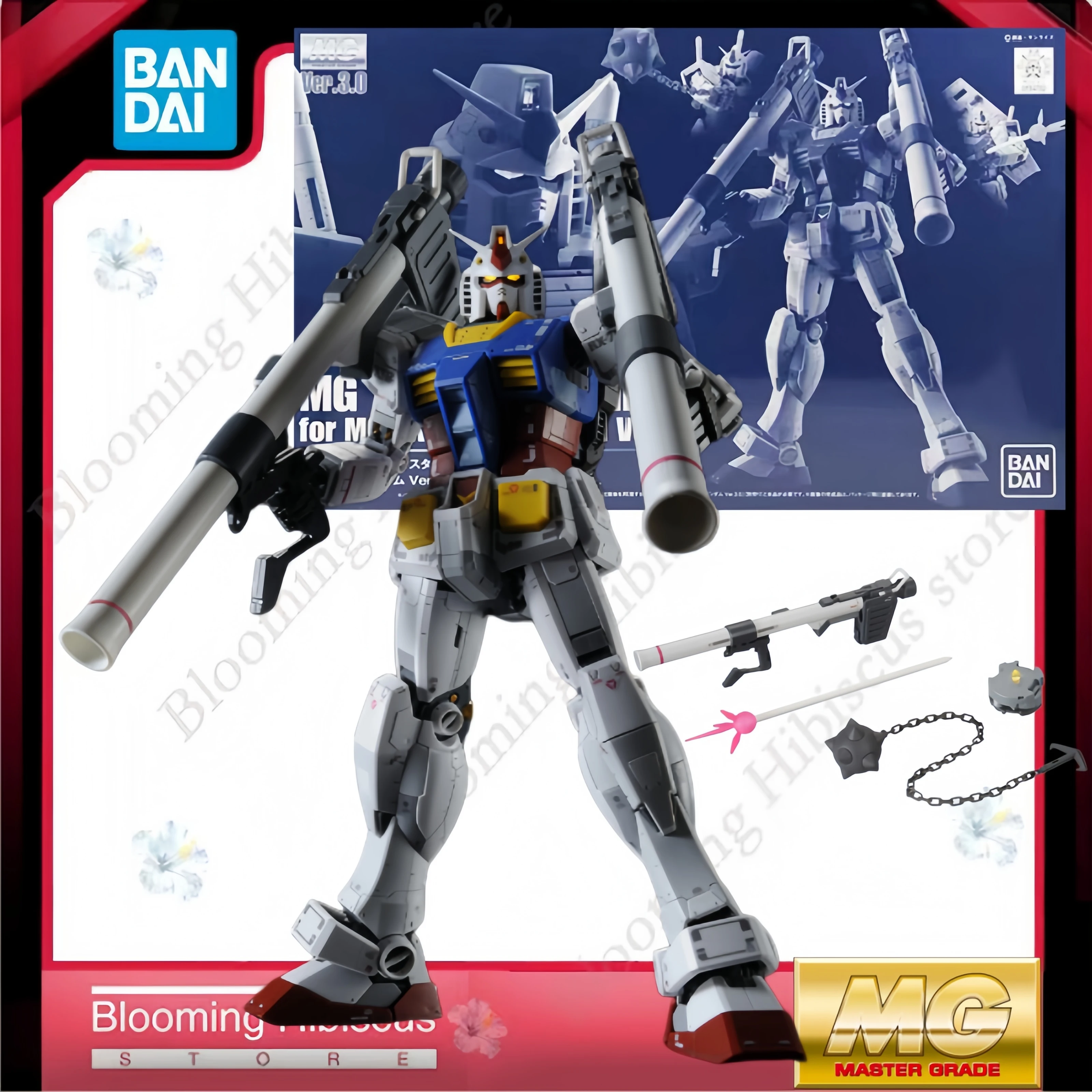 

Original Bandai MG 1/100 Custom Set for RX-78-2 Gundam Ver.3.0 PB Limited Gunpla Assembly Model Kit In Stock