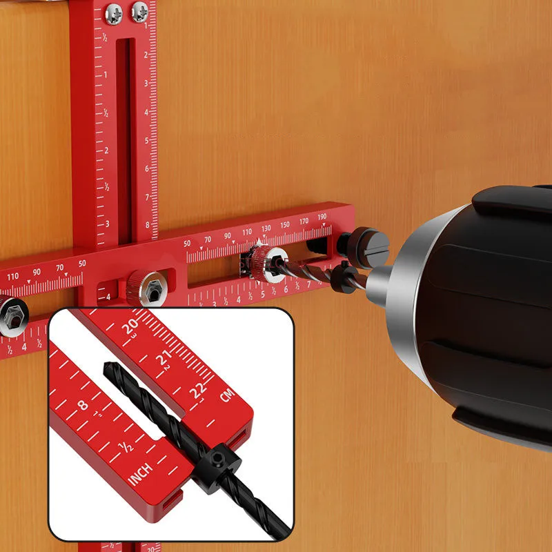 Adjustable Furniture Drilling Hole Positioning Multi-functional Woodworking Installation Bracket Closet Door Furniture Tool