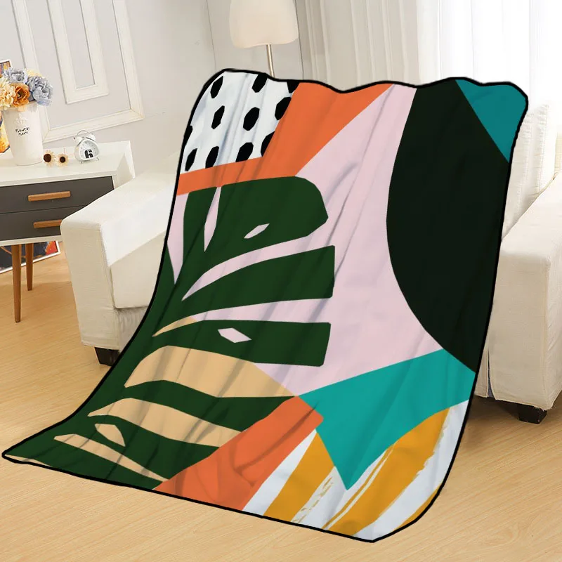 Blanket Custom Minimalist Modern Art Prints Blankets for Beds Soft DIY Your Picture Decoration Bedroom Throw Travel Blanket 3.1