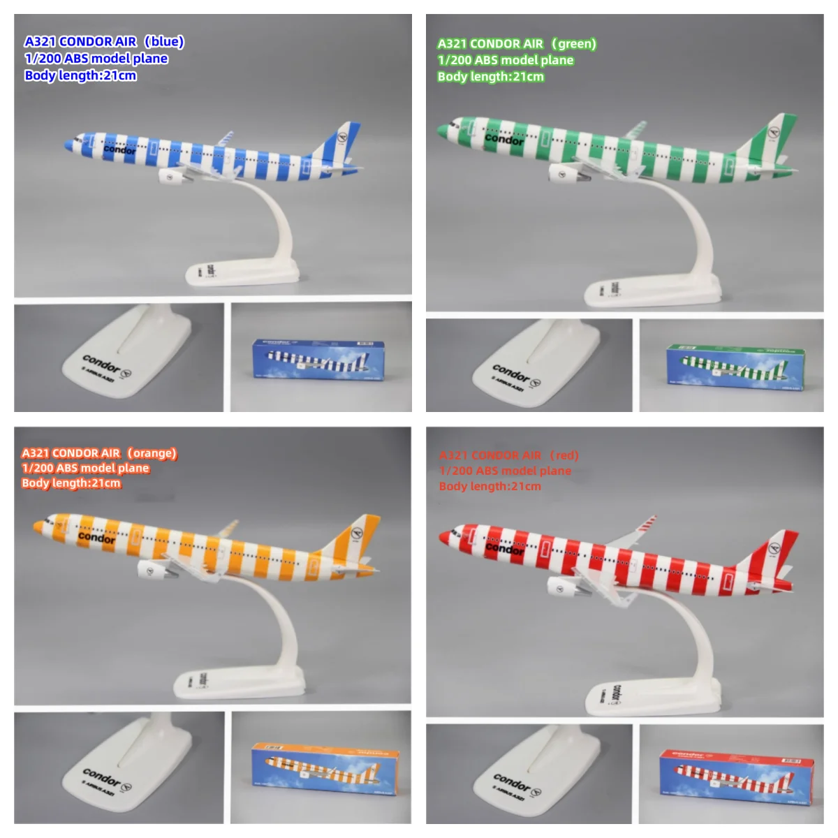 

ABS Plastic 1:200 A321 Airplane Model Toys CONDOR AIR Aircraft Plane Assembly Static Display Airliner Kids Souvenir for Collecti