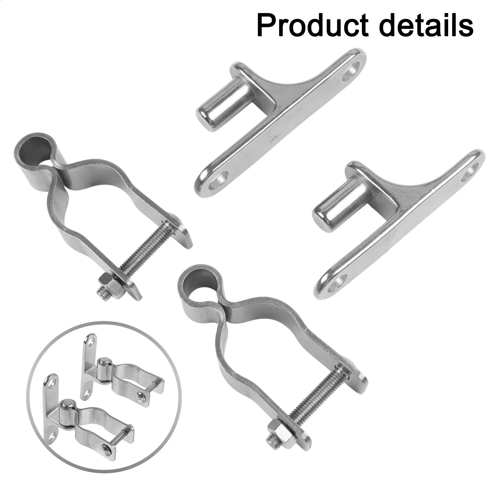 

304 Stainless Steel Hinge 36mm Gate Brackets 304 Stainless Steel Hinges Complete Installation Package For Fence Gates