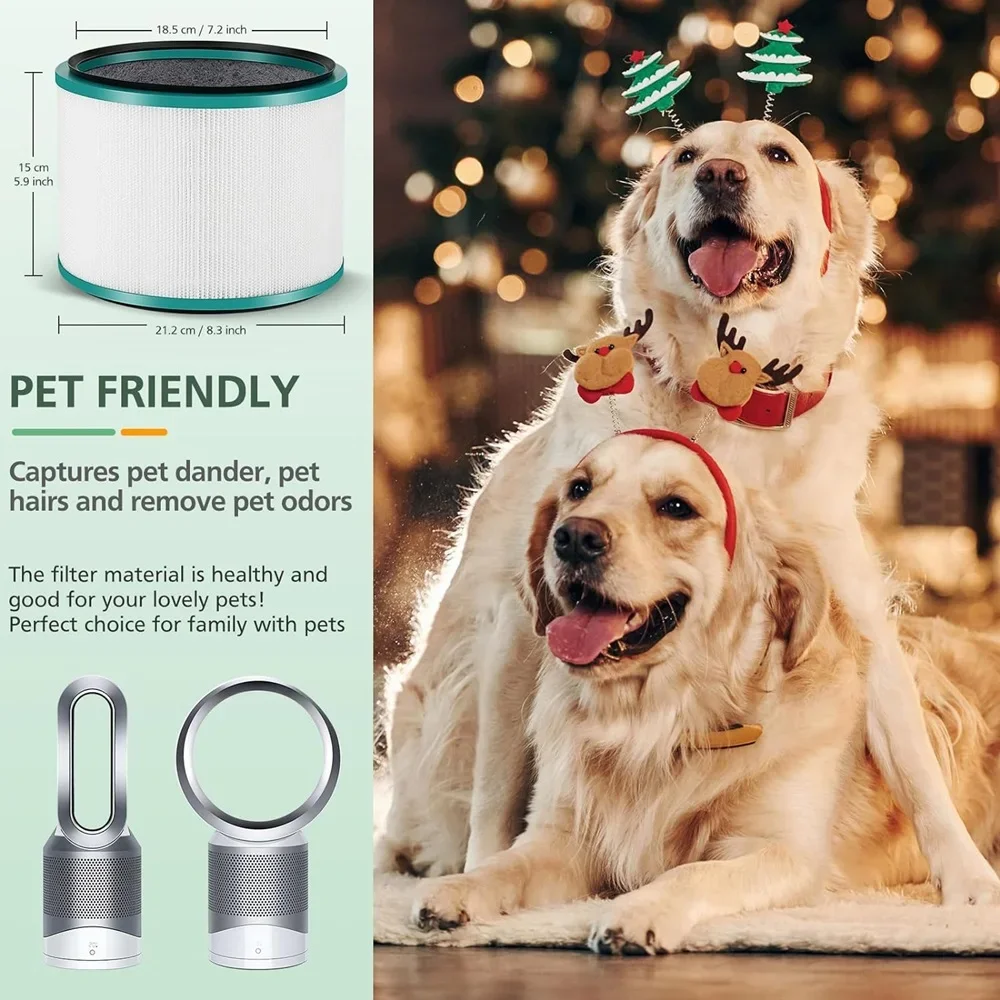 Комплект из 2 фильтров HEPA, совместимых с настольными очистителями Dyson HP01 HP02 DP01 DP02, заменяет деталь #   968125-03 Фильтр очистителя воздуха