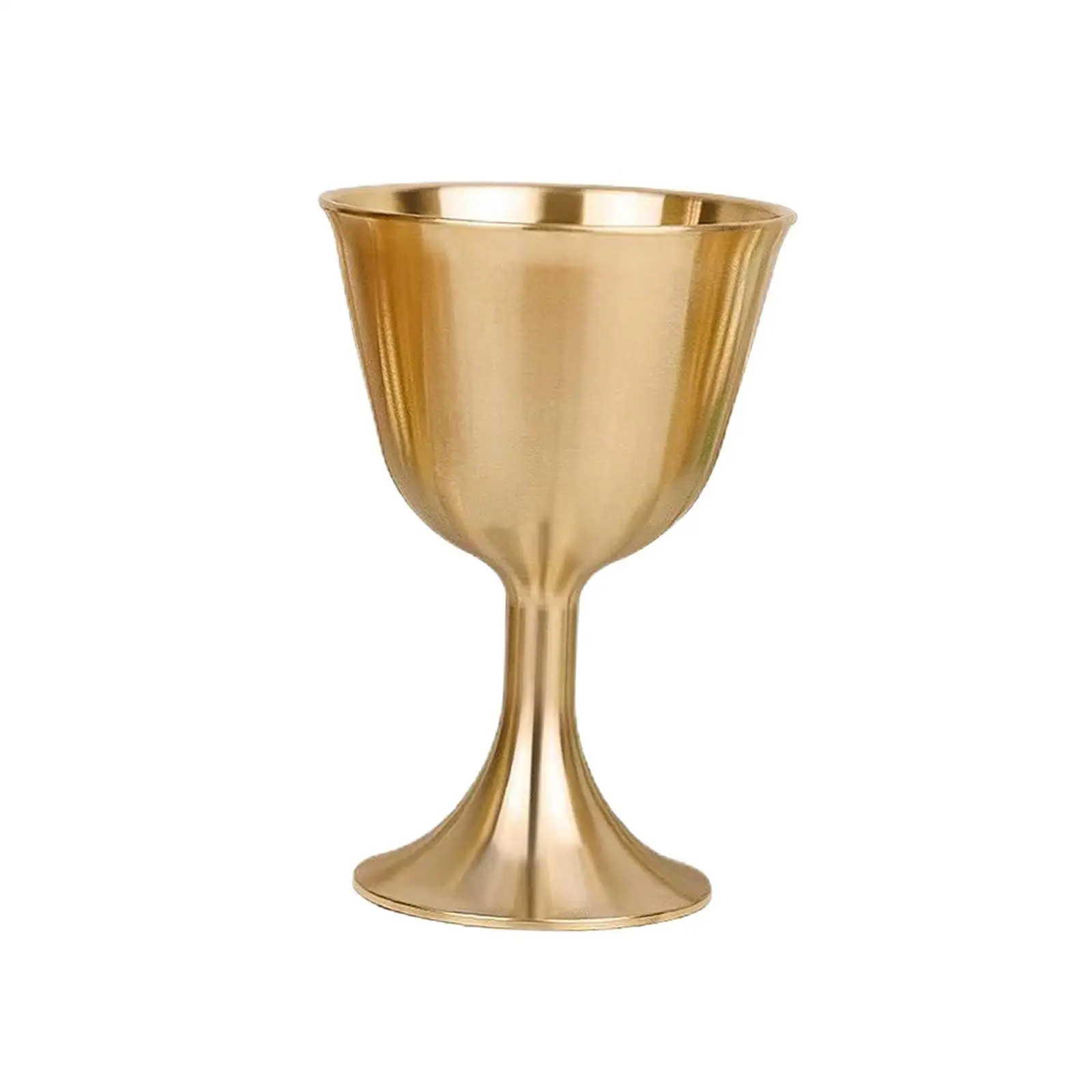 Fine Polished Copper Wine Goblet Tumbler Cup for Wedding Party Buddha Worship Home Bar