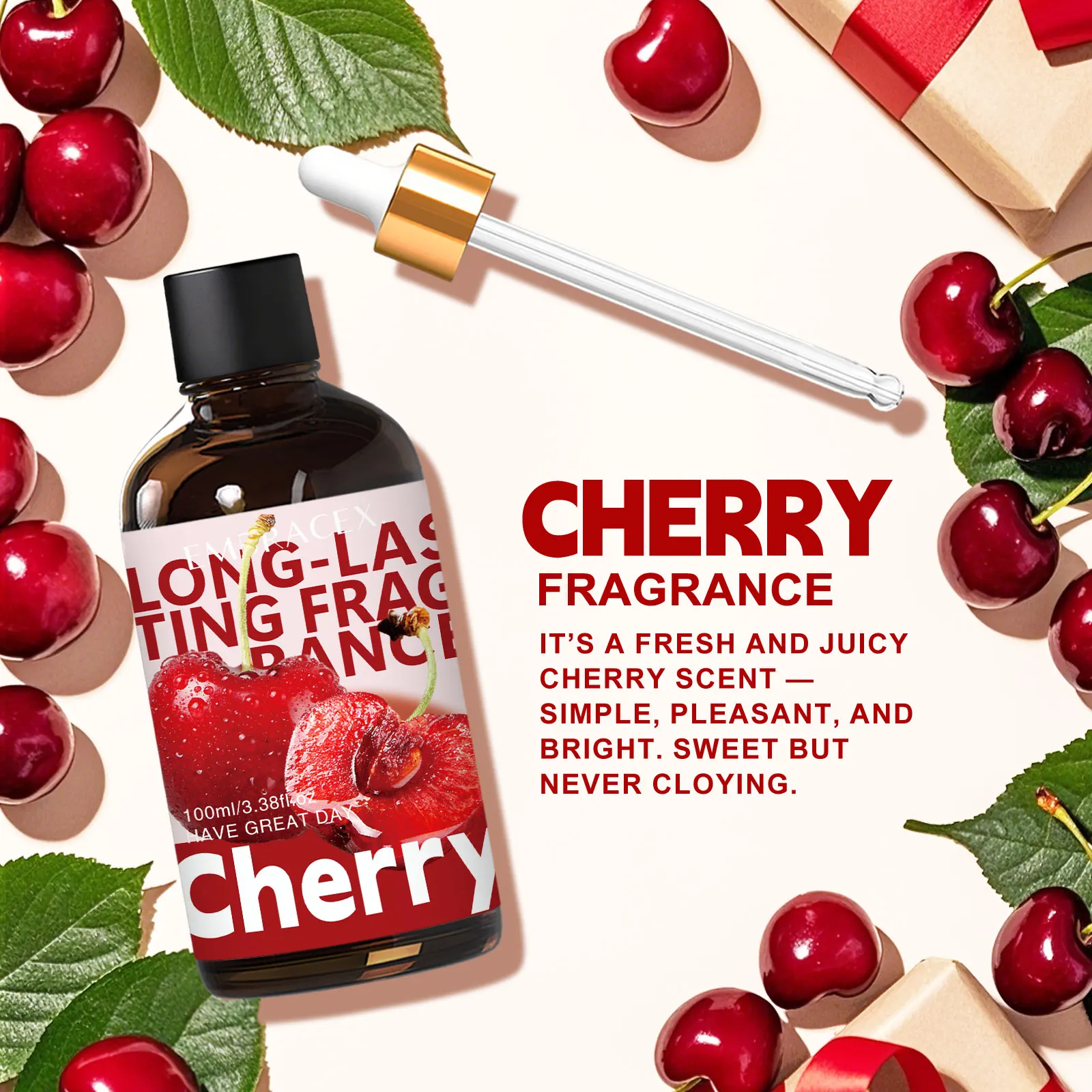 100ml Cherry Fragrance Oils Fruit Fragrance Oil Candle Making Reed Diffuser Gift to Family or Friends.