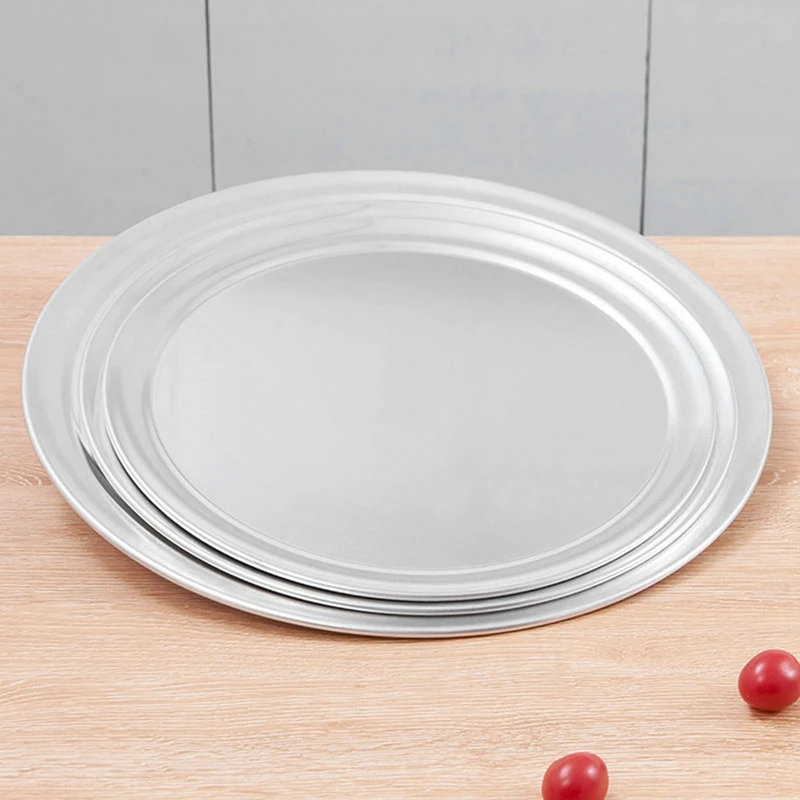 Wide Rim Aluminum Pizza Pan Baking Tray - Durable, Lightweight, Perfect Bake image 4