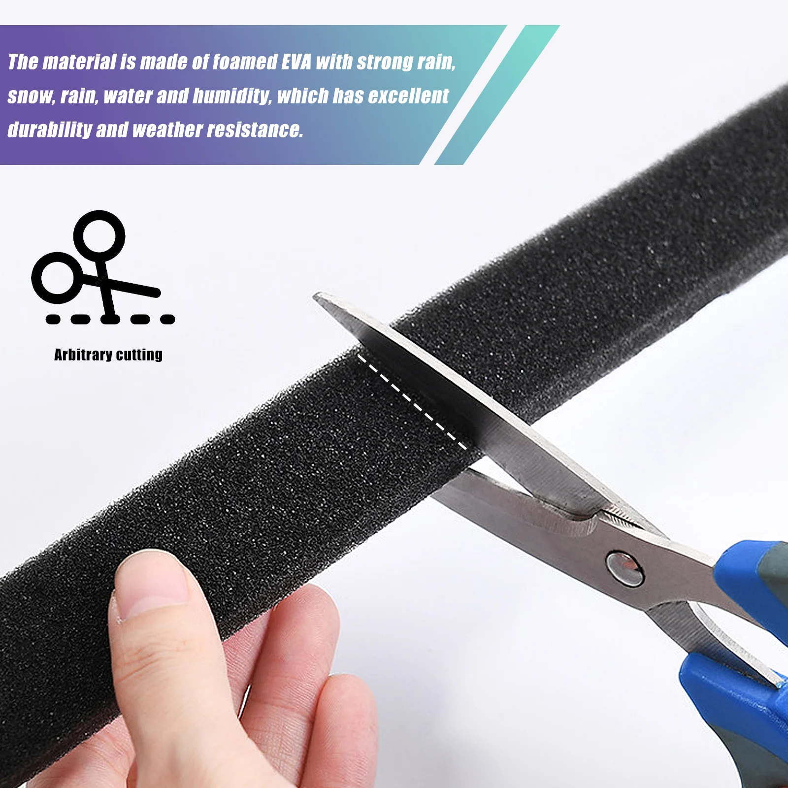 

4 Rolls Noise Reduction Weather Stripping Door Seal Strip Soundproof Draft Stopper Moisture Proof Windproof Seal for Home Window