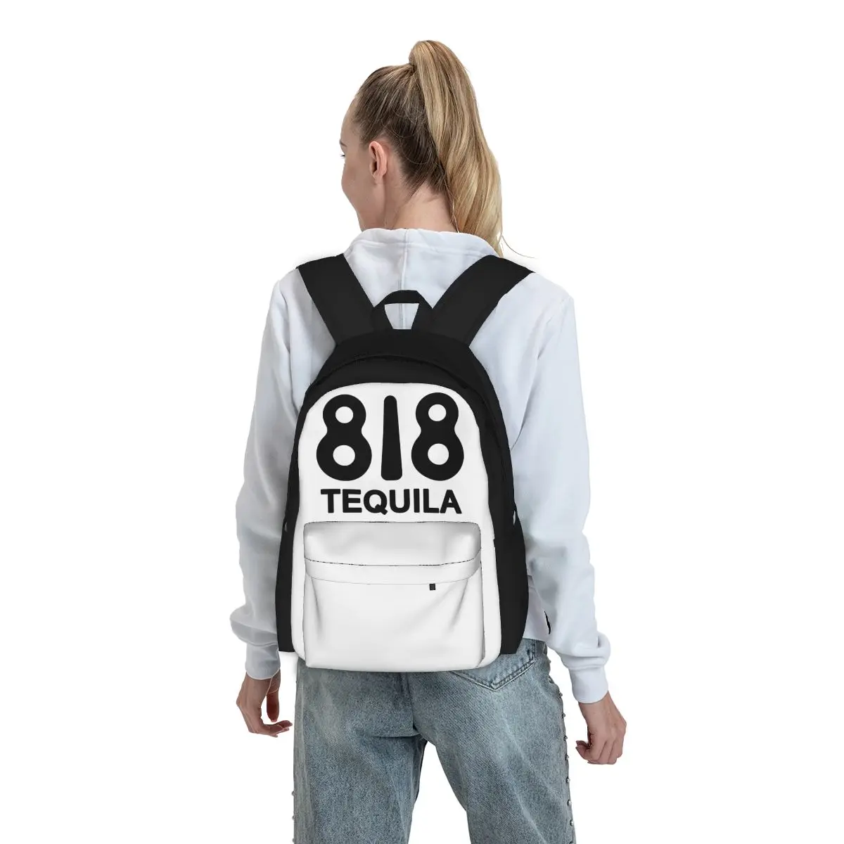 818 merch 818 Tequila กระเป๋าสะพายหลังโลโก้กระเป๋าหนังสือเด็กหญิงเด็กชายนักเรียนกระเป๋านักเรียนลายการ์ตูนสำหรับเด็กกระเป๋าสะพายหลังเป้ใส่แล็ปท็อปกระเป๋าสะพายไหล่