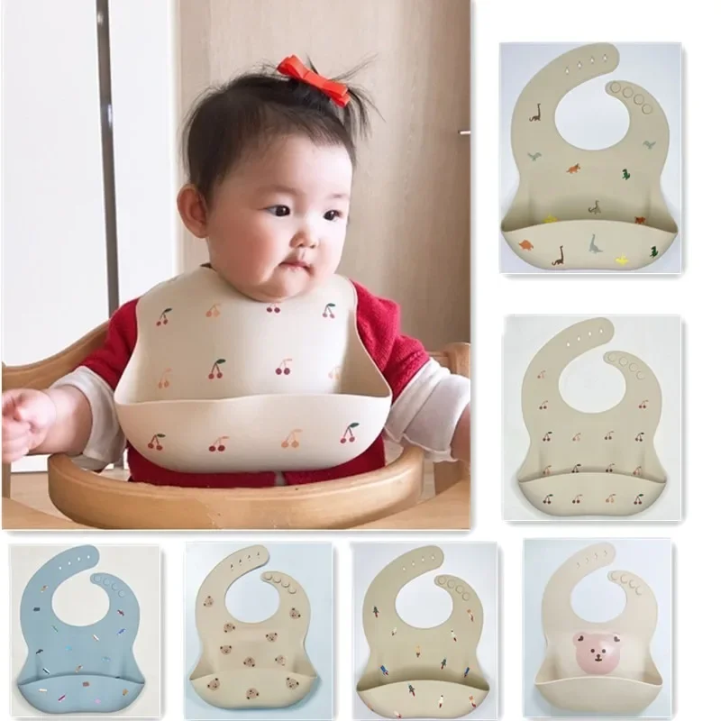 

Baby silicone bibs high value baby bibs waterproof drooling towel children eating bibs