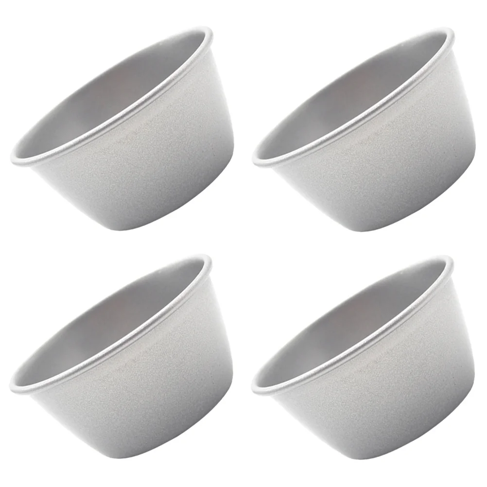 

4Pcs Pudding Mold Heat Resistant Baking Cup Multi-Function Silicone Molds for Dessert Pudding Portable Baking Accessory