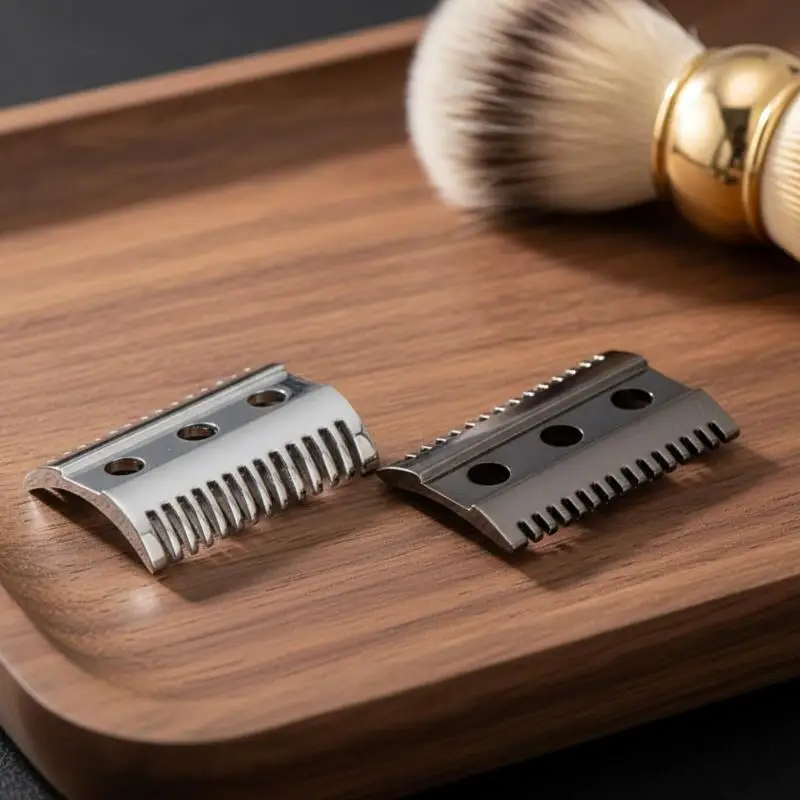 Razor Stainless Steel Top Double-edged Mens Slant Safety Razor Head Replacement Accessory view 2