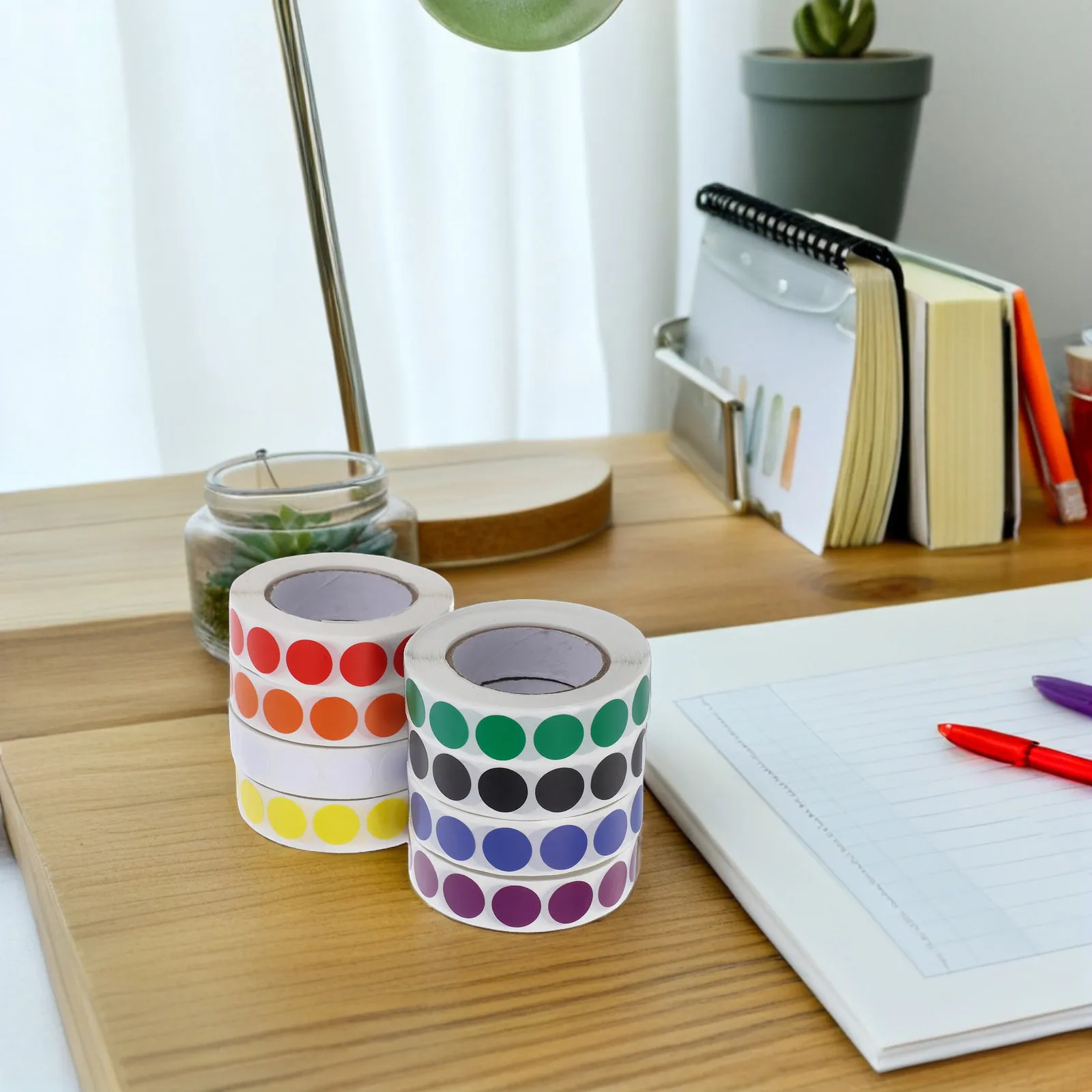 8000Pcs Small Round Color Coding Labels Circle Sticker Dots Removable Writable Adhesive for Office Home School Inventory
