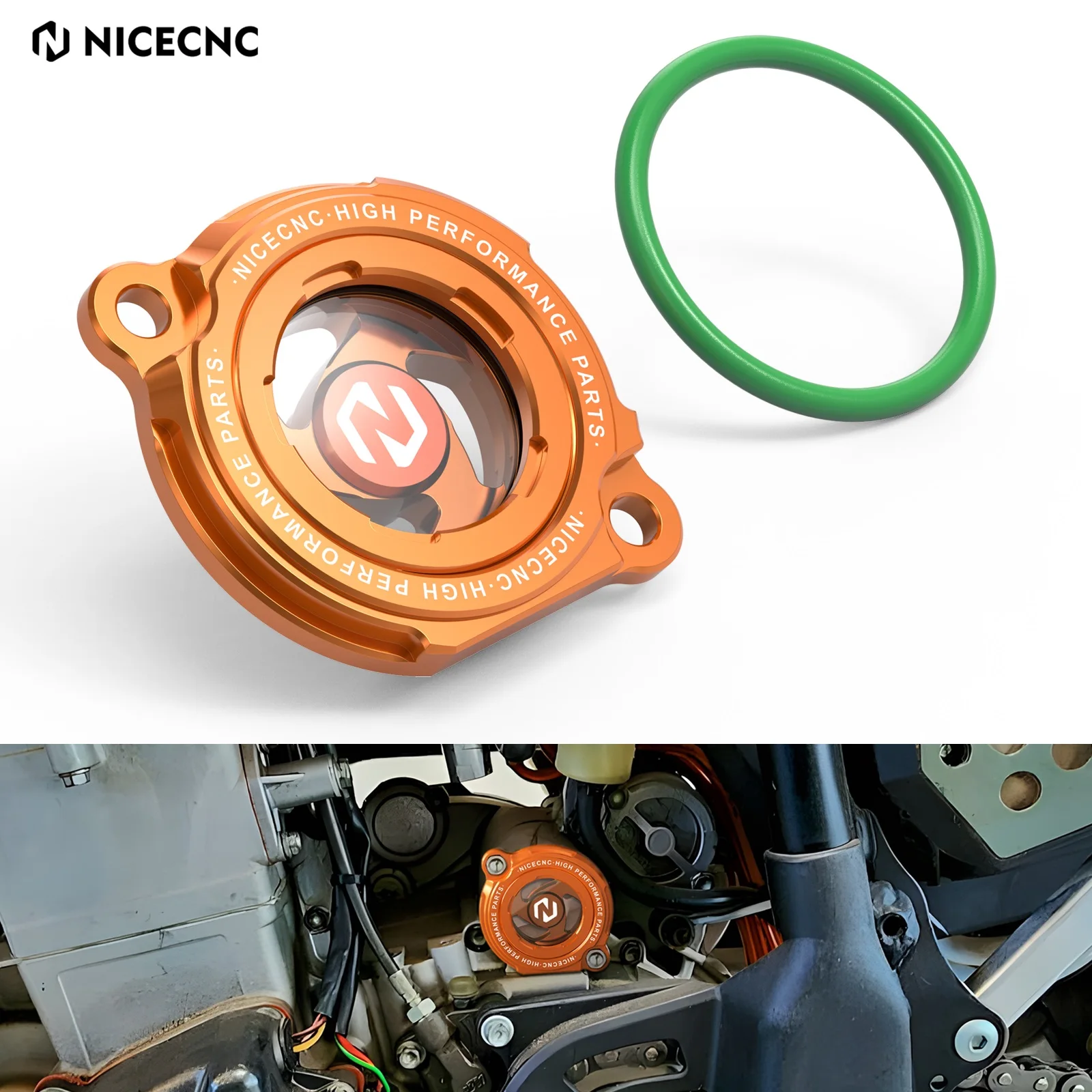 

NICECNC For KTM EXC 250 Motorcycle Oil Filter Cover Cap EXC XC SX 525 520 450 400 250 SXF EXCF XCFW SMR MXC SXS 540 SXC SMC 625