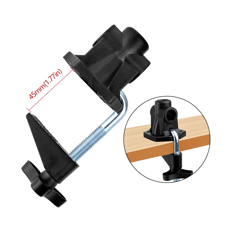 Universal Bracket Clamp 7 Shape Horse Buckle Clip Metal for Microphone Desk Lamp Mic Stand Cantilever Bracket Clamp Non-Slip
