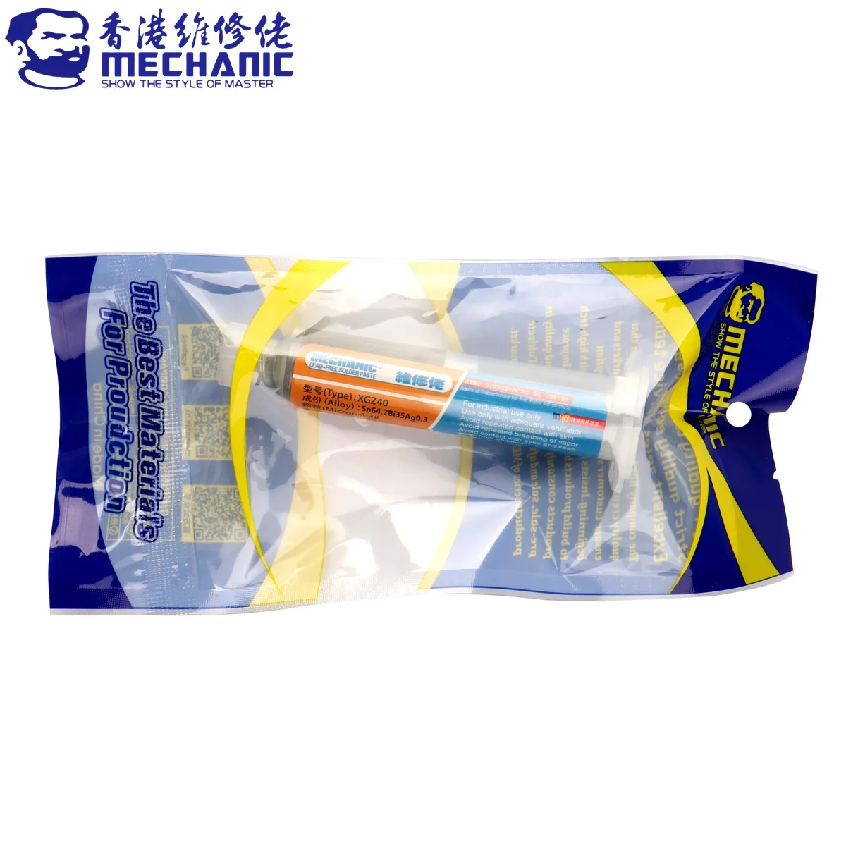 MECHANIC XGZ40 Solder Tin Paste 183β Sn64.7/Bi35/Ag0.3 Lead-Free Soldering Flux for PCB BGA Board Repair CPU LED Rework Tool Set