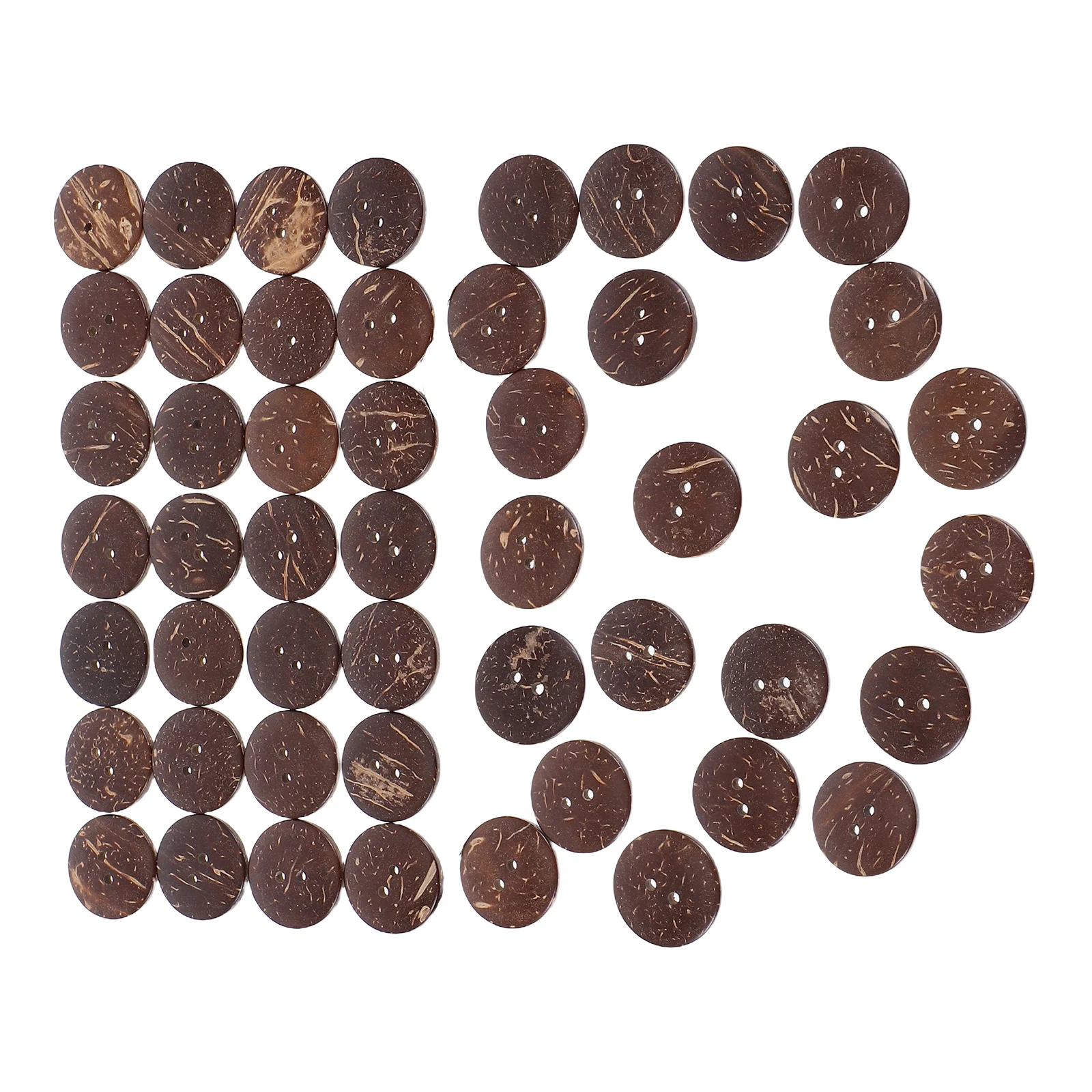 

50pcs Natural Coconut Shell Buttons Decorative Craft Round Sewing Clothing Accessories Shoe Hat Bag Projects Unique Texture