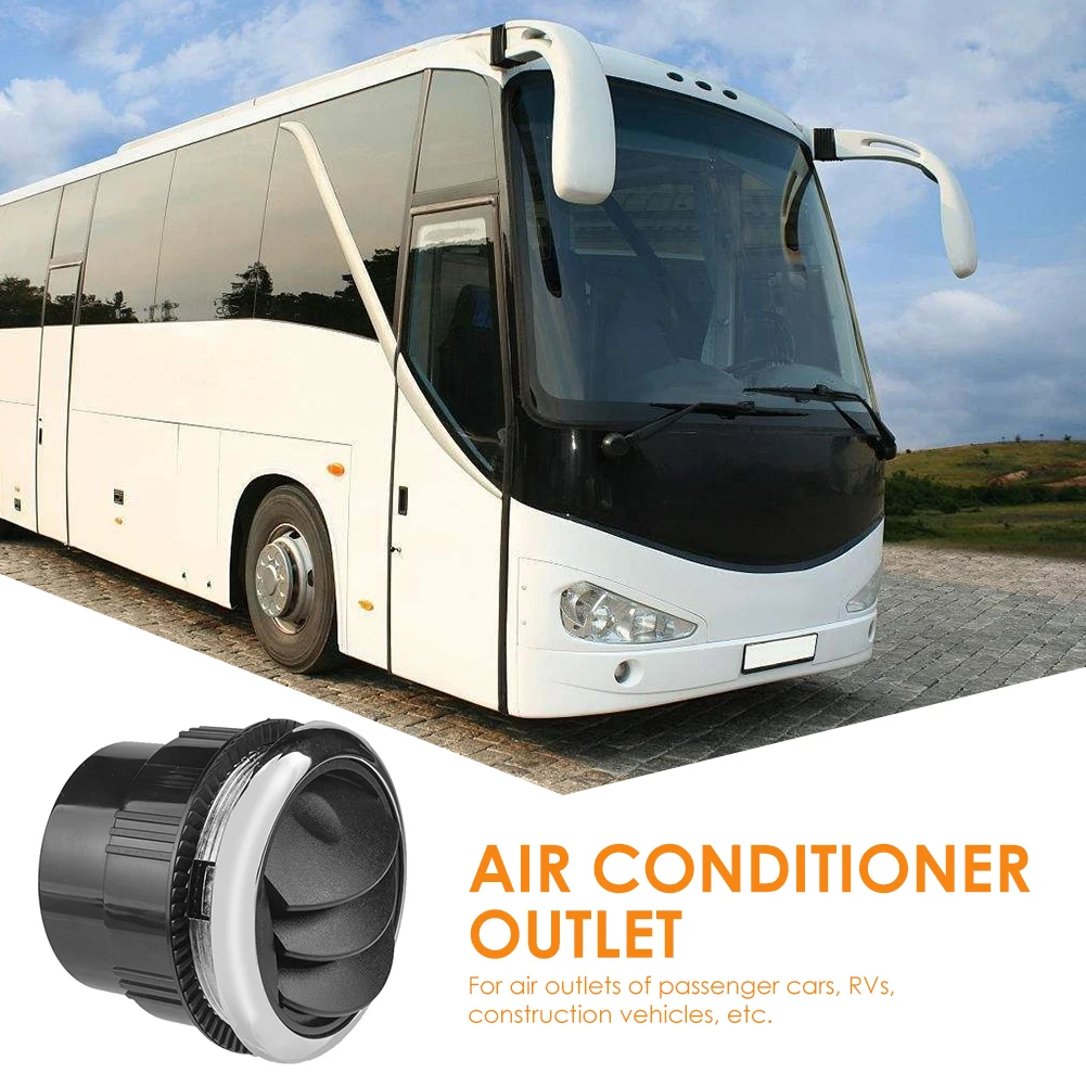 2.95 inch A/C Air Vents Outlets with Chrome Outdoor Universal Air Conditioning Personal Car Decoration for RV Bus