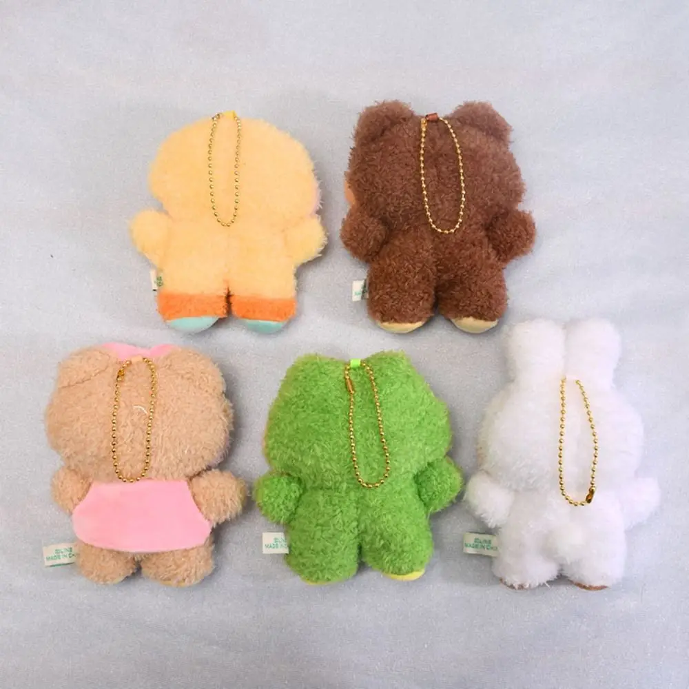 귀여운 빵 시리즈 만화 플러시 인형 다채로운 곰 토끼 플러시 장난감 개구리 오리 키체인 펜던트