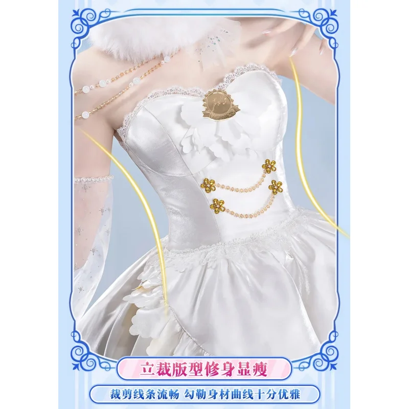 Minami Kotori Anime ¡Ama vive! Disfraz de Cosplay con flores para despertar de boda, uniforme encantador para mujer, vestido elegante de Navidad y Halloween
