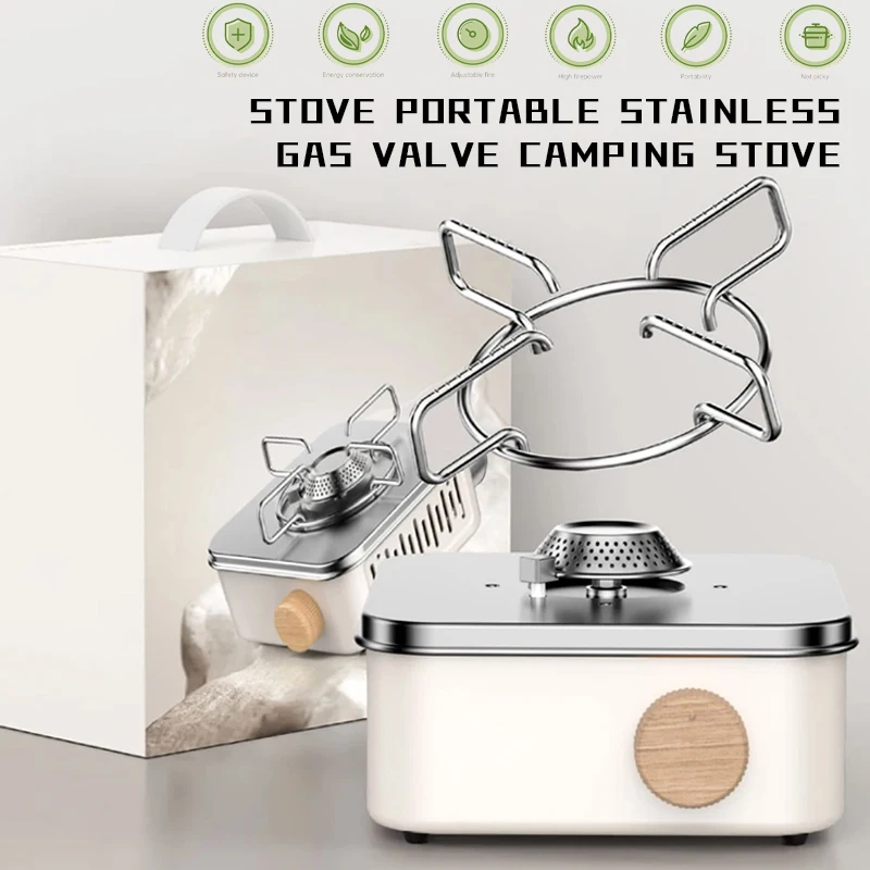 

Mini Gas Stove Portable Gas Grill Stainless Steel Camping Cassette Stove Cooking Burner for Picnic Travel and Outdoor Camping