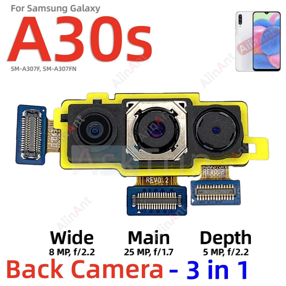 Macro Depth Wide Main Small Front Back Rear Camera Flex Cable For Samsung Galaxy A30 A30s A31 A305F A315F A307F 4G 5G