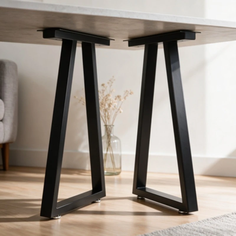 Iron Metal Heavy Duty Table Leg Bracket Wide Slab Support Frame For Computer Writing Desk Accessories Office Bar Furniture Base