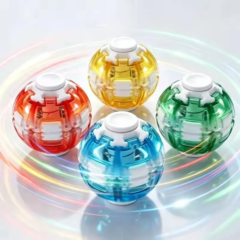 Magic Press To Spin Fidget Balls Anxiety Stress Relief Toys Fidget Spinner Deform Spinner Ball Smooth Rotating Gyroscope