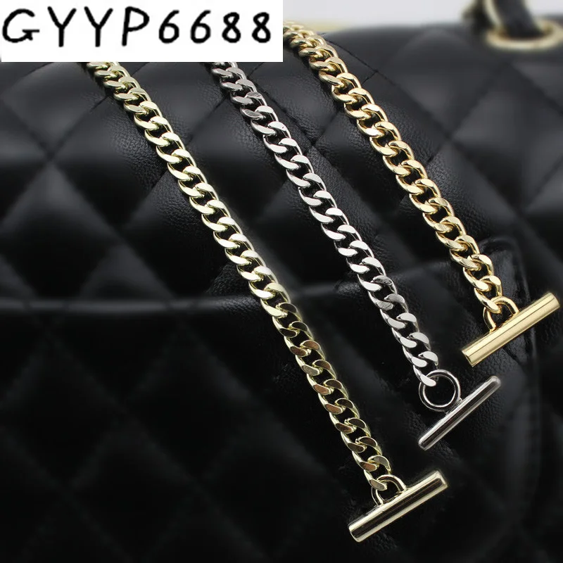 120cm 130cm 3 colors width 7mm Chains Four face Fashion Chain making bag handbag chain removable long chain metal strap