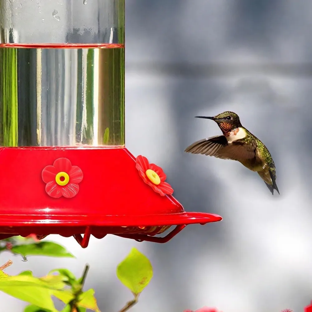 10/15/20pcs Hummingbird Feeder Garden Flower Feeding Accessories Replacement Nectar Ports Plastic Flower Feeder Pet Bird Supply