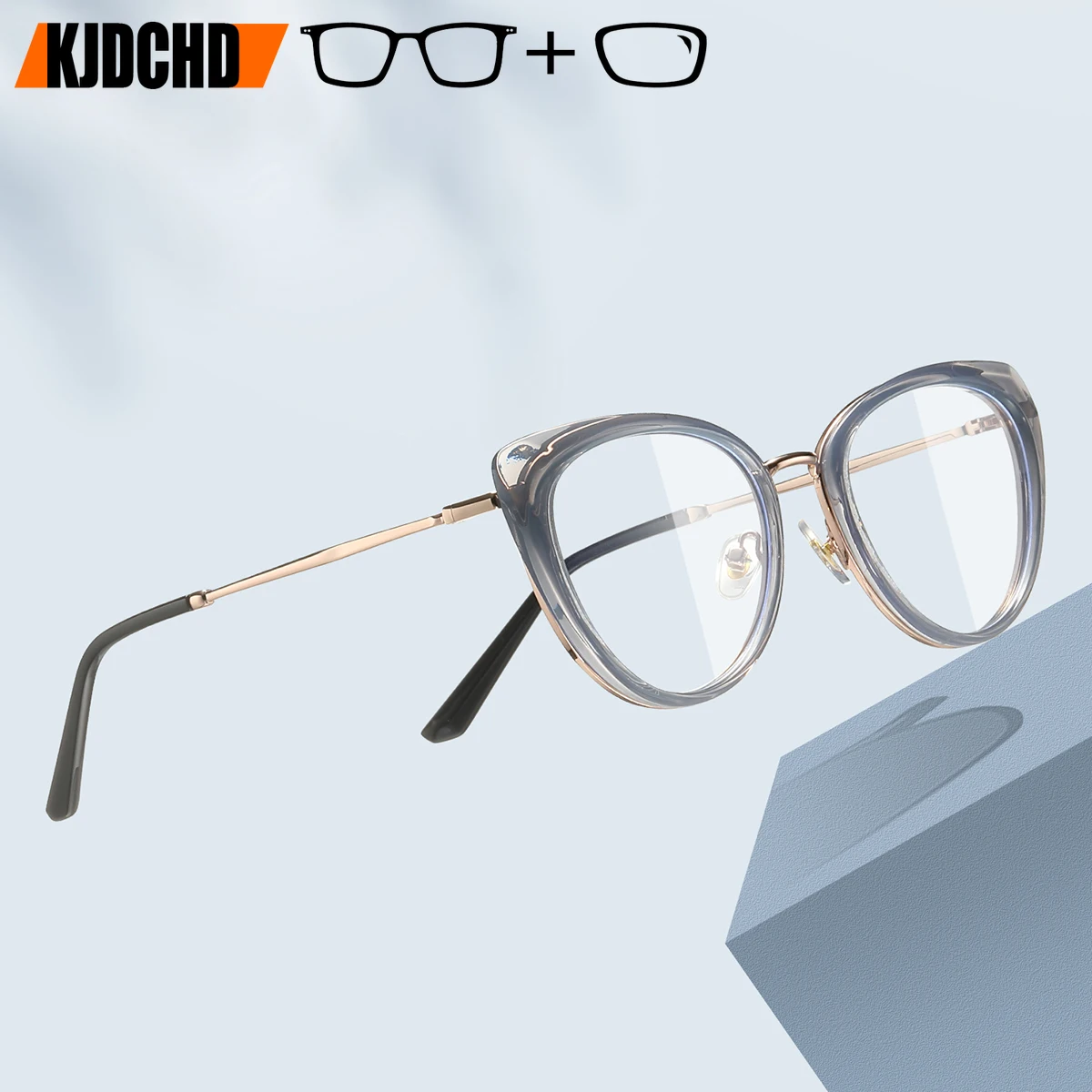 

KJDCHD хит продаж Cateye прогрессивные очки по рецепту высококачественные металлические очки для близорукости с бабочками женские оптические очки
