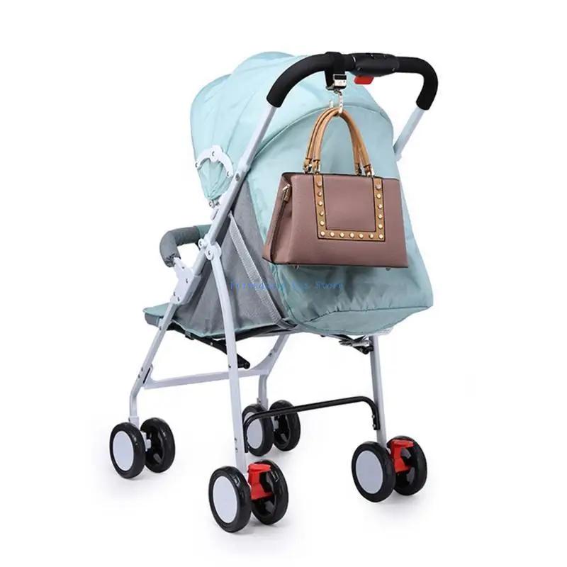 F1CB Baby Stroller Hook 360 Grado Rotación Pushir Pushir Hanger Bolsa compras Clip