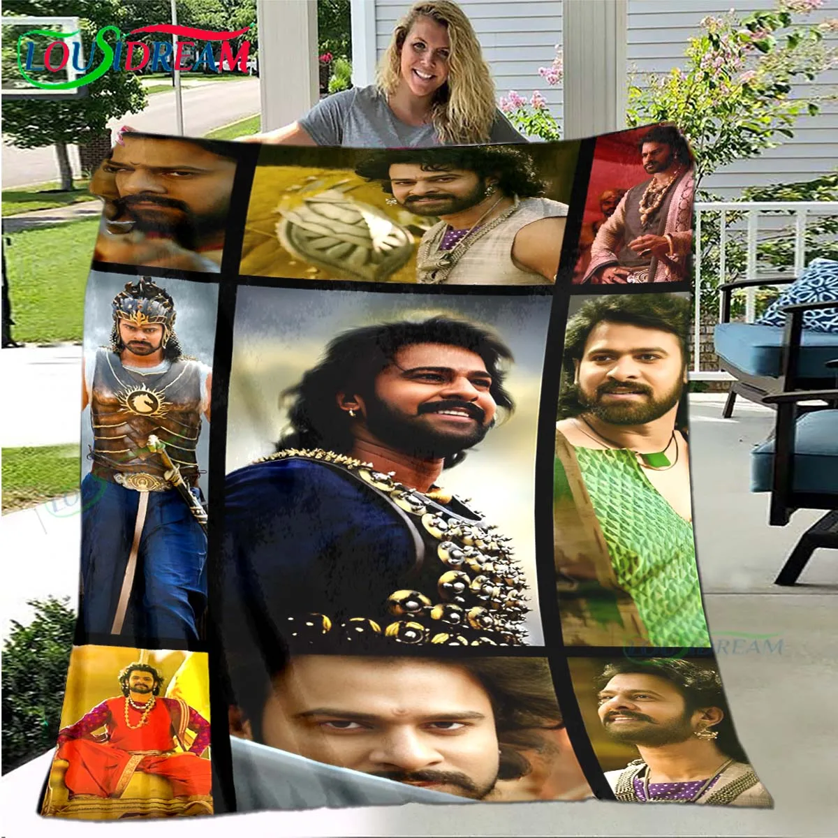 

Indian Film B-Bahubali Printed Four Season Blanket Sofa Cover Travel Bed Plush Blanket Travel Office Break Blanket Birthday Gift