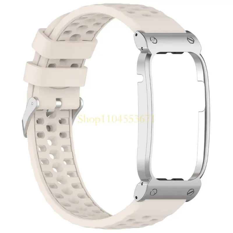 Best Seller Watch Strap with Integrated Metal Frame for CIRQA, Easy-to-Clean Silicone Material and Repeated Perforation Design