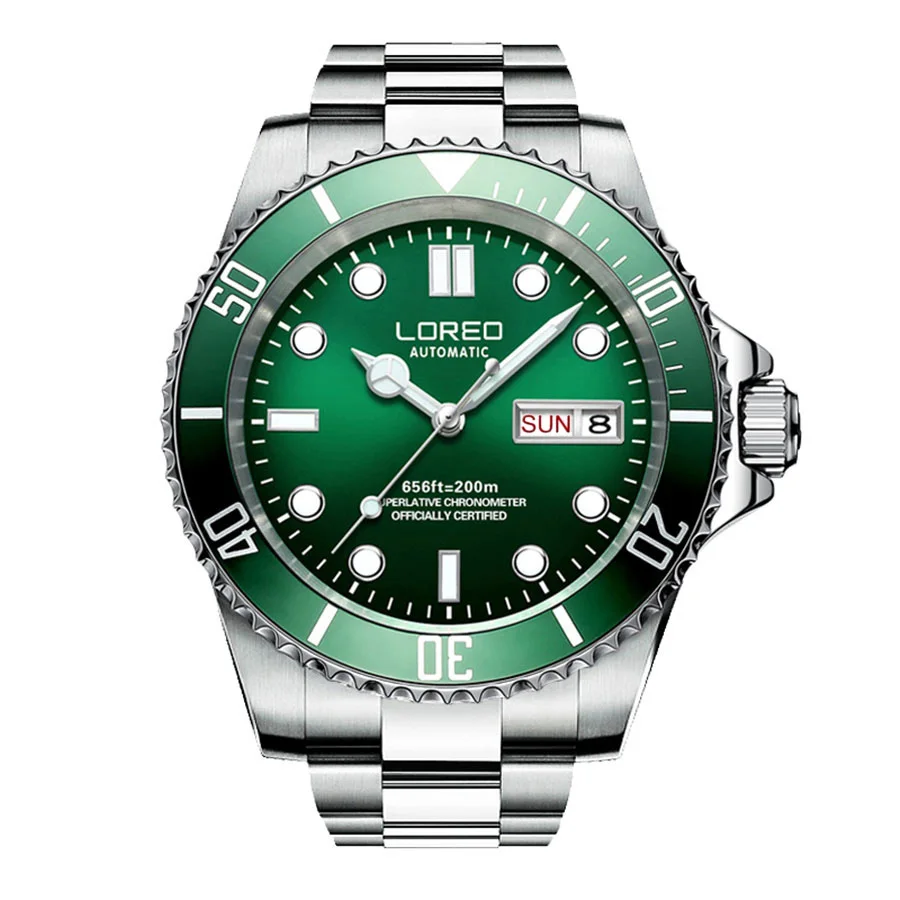 

LOREO Diving 200m Mechanical Wristwatches Seagull Movement Automatic Watch Sapphire Waterproof Business Watches