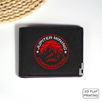 JUPITER MINING CORPORATION LOGO CANVAS BI FOLD WALLET MEN WOMEN BUSINESS STYLE DURABLE LIGHTWEIGHT EVERYDAY USE