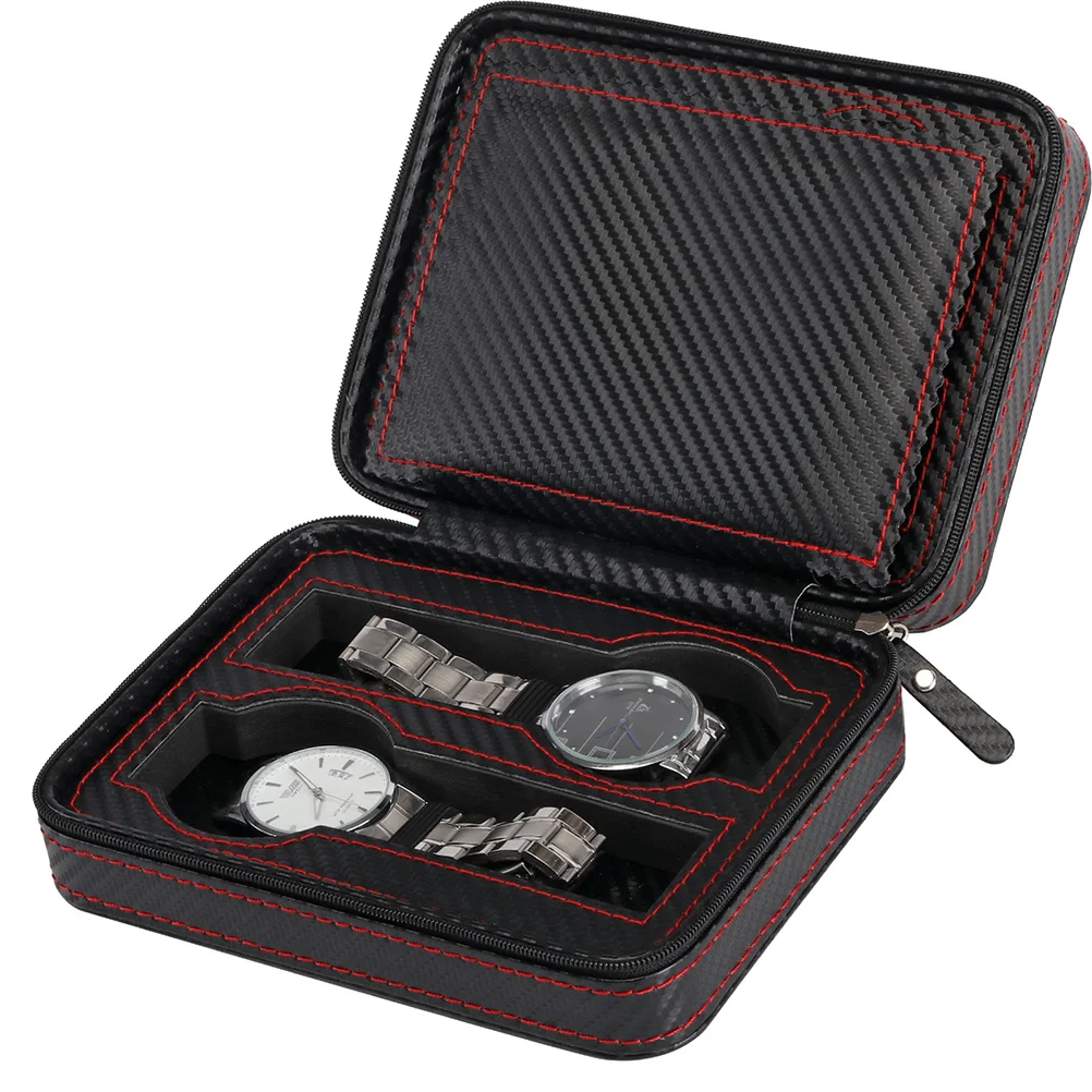 

Slot Watch Watch Display Box Organizer Box Organizer Pu Display Case For Personal Business Use Black
