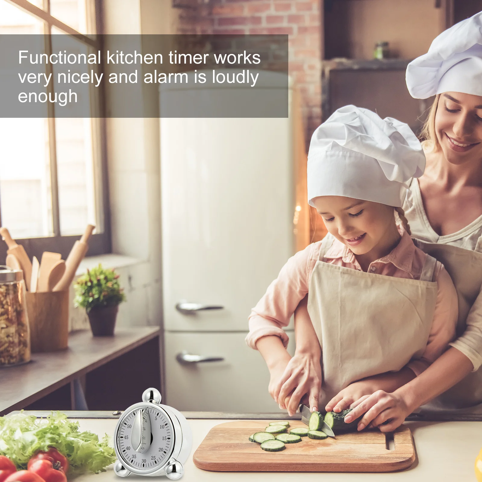 

Kitchen Reminder Cooking Mechanical Countdown Timer For Baking Eggs Pancakes Cakes Fry Alarm Clock Household Rotate