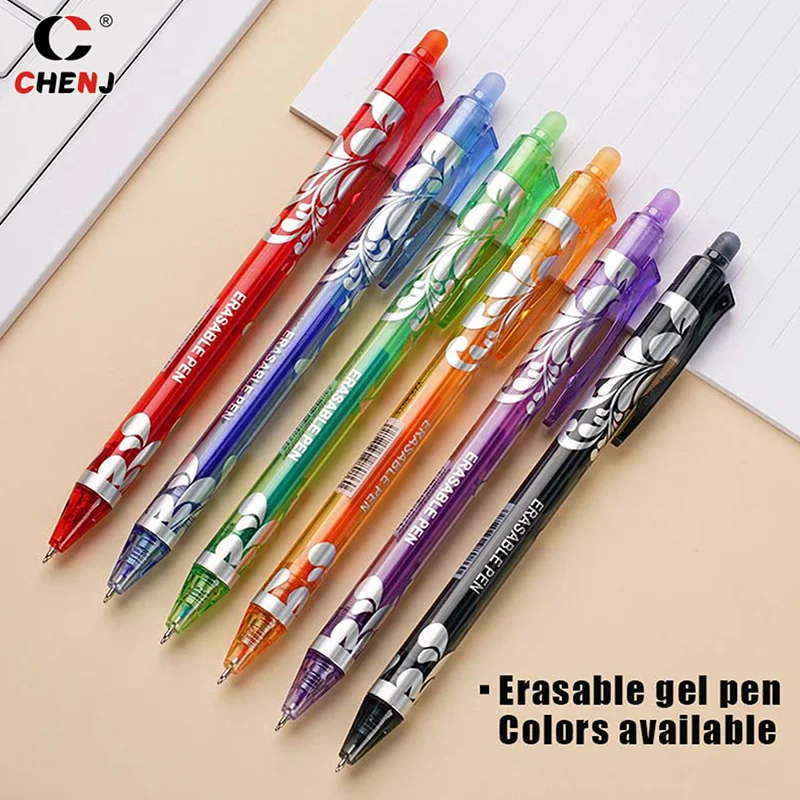 6 Stuks Creatieve Kleurrijke Uitwisbare Gel Pen Multi-Color Persgel Pennen Draagbare Student Briefpapier Kantoorbenodigdheden