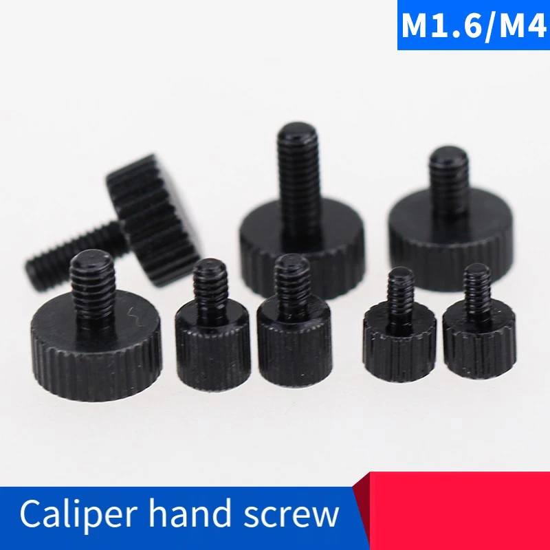 5/8/20Pcs Carbon Steel Cylindrical Flat Head Hand Tighten Adjust Screw M3 M4 Knurled Thumb Bolt For DIY & Lens & Caliper