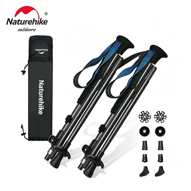 Naturehike Gale UL PRO Trekkingstock aus Kohlefaser 7075-Aluminiumlegierung, faltbarer Stock, leichte Outdoor-Kletter-Gehstöcke