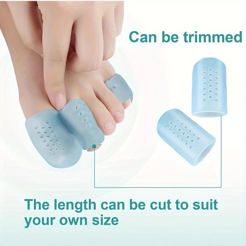 6PCS Toe Separator Breathable Silicon Toe Caps Toenails Protection Elasticity Anti-Friction Sweatproof Foot Protectors Cover