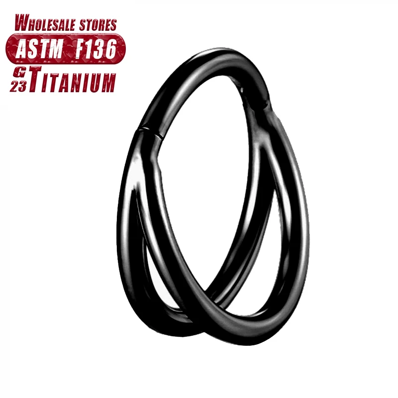 F136 Titan Piercing Schwarzer Nasenring Implantatqualität Scharnier Seamles Ohrring Clicker Knorpel Septum Daith Tragus Schmuck Geschenk – Detail 28