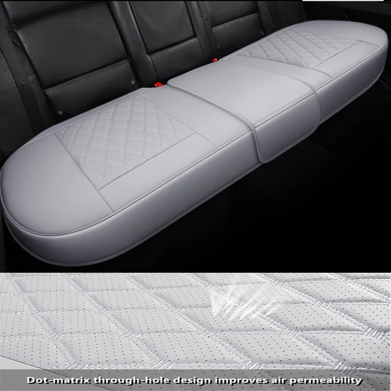 ユニバーサル通気性PUレザーカーシートカバー,フロントとリアの滑り止めクッション,四季,プロテクターアクセサリー