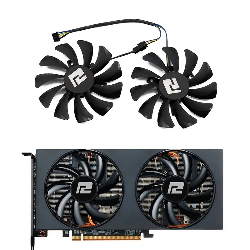 85MM 4Pin DIY GPU Cooling Fan For Powercolor RX5500 XT RX5600 XT RX5700 RX6600 RX6600XT RX6700XT Fighter Graphics Video Card