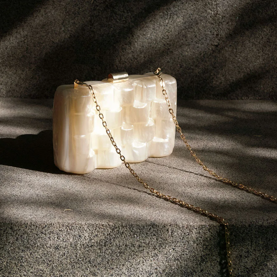 

Acrylic Evening Bag Ladies Clip Design Wedding Party Clutch Purses And Handbag Chain Shoulder Crossbody Bags