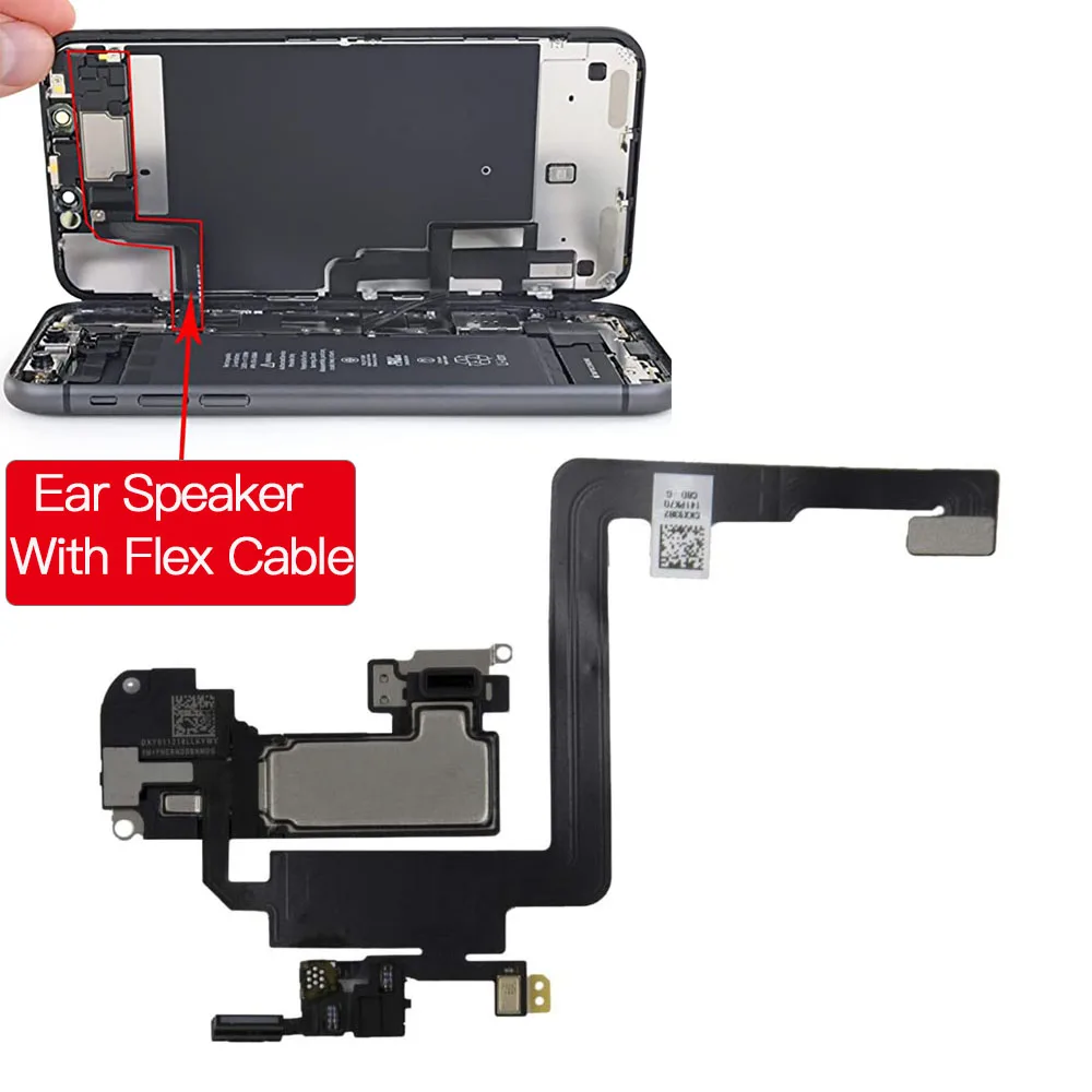 Ear Speaker Earpiece Flex Cable  For iPhone  7 7P 8 Plus X XR XS MAX 11 12 Mini Pro Max Replacement Parts