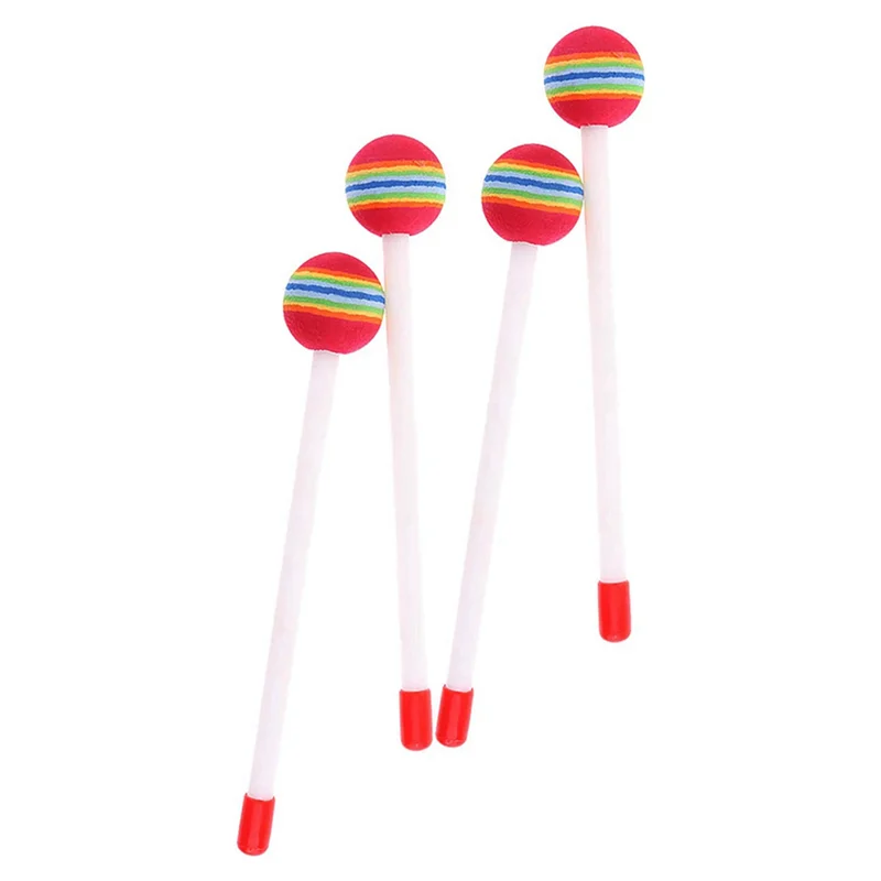 

36 Pcs Lollipop Drum Mallet Sticks Round Rainbow Hammer Percussion Sticks Drumsticks For Kids Child Mallet Musical Toy-AT20