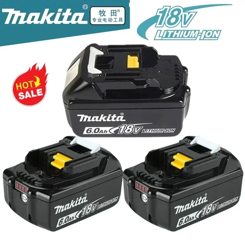 BL1860B Makita 18V 6.0Ah Battery and charger for Makita 18V Battery Rechargeable Replacement BL1840 BL1850 BL1860 BL1860B Tools
